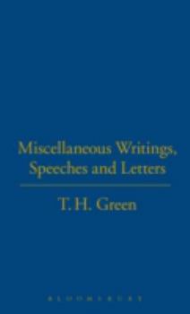 Hardcover T.H.Green. Miscellaneous Writings, Book