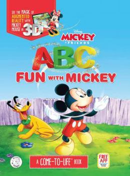 Board book ABC Fun with Mickey - Little Hippo Books - Augmented Reality - Come-to-Life Learning with Disney's Mickey Mouse - Children's Padded Board Book - Educational Book