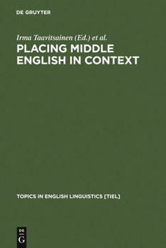 Hardcover Placing Middle English in Context Book