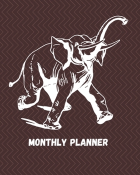 Paperback Monthly Planner: Planner Elephant Book