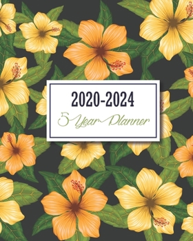 Paperback 2020-2024 5 Year Planner: Daisy Flower Yellow, Monthly Schedule Organizer Agenda, 60 Month For The Next Five Year with Holidays and Inspirationa Book