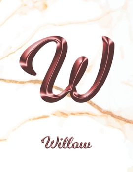 Willow: 1 Year Weekly Planner with Note Pages (12 Months) | White Marble Rose Gold Pink Effect Letter W | 2020 - 2021 | Week Planning | Monthly ... | Plan Each Day, Set Goals & Get Stuff Done