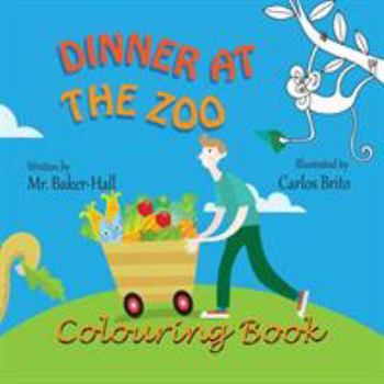 Paperback Dinner at the Zoo Colouring Book