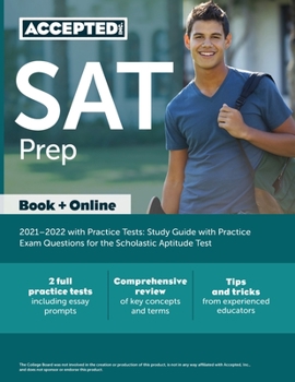 Paperback SAT Prep 2021-2022 with Practice Tests: Study Guide with Practice Exam Questions for the Scholastic Aptitude Test Book