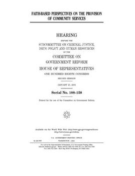 Paperback Faith-based perspectives on the provision of community services Book