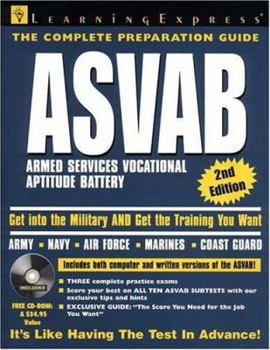 Hardcover The Complete Preparation Guide ASVAB: Armed Services Vocational Aptitude Battery with CDROM [With CDROM] Book