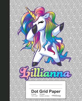 Paperback Dot Grid Paper: LILLIANNA Unicorn Rainbow Notebook Book