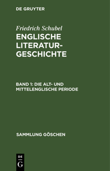 Hardcover Die alt- und mittelenglische Periode [German] Book