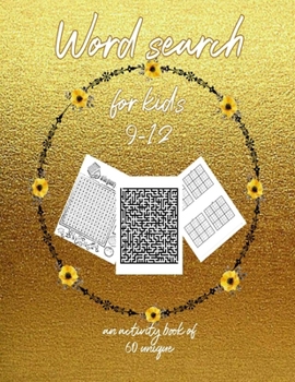 Paperback Word Search for Kids 9-12 an Activity Book of 60 Unique: Easy Large Print Educational Word Search Puzzles with Fun Themes for Kids [French] Book