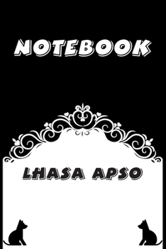 Paperback Lhasa Apso Notebook: Black and White notebook, Decorative Journal for Lhasa Apso Lover: Notebook /Journal Gift, Black and White,100 pages, Book