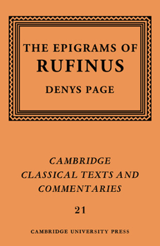 Paperback Rufinus: The Epigrams of Rufinus Book