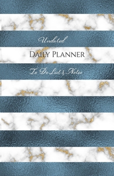 Paperback Undated Daily Planner - To Do List & Notes Book