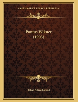 Paperback Pontus Wikner (1903) [Swedish] Book