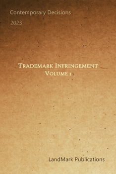 Paperback Trademark Infringement: Volume 1 Book