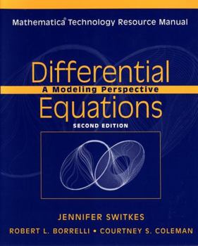 Paperback Differential Equations, Mathematica Technology Resource Manual: A Modeling Perspective Book