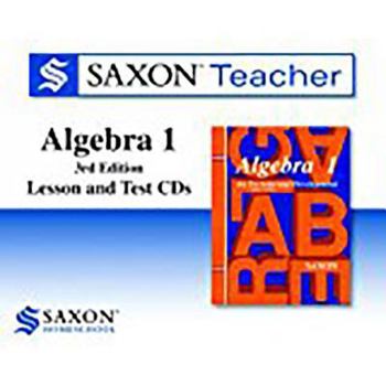 Product Bundle Saxon Homeschool Algebra 1 3rd Edition Teacher Lesson and Test CDs Book