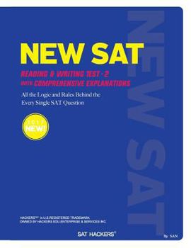 Paperback NEW SAT Reading & Writing Test 2: with Comprehensive Explanations Book