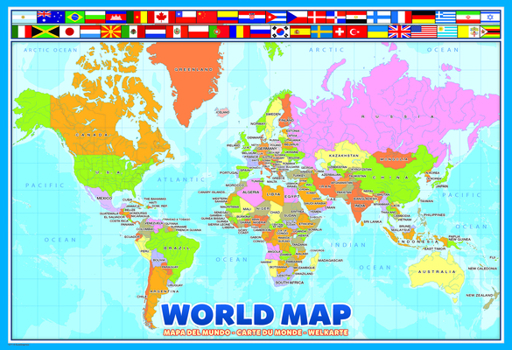 Misc. World Map Eurographics Kids 100 Pieces Book
