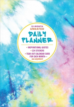 Spiral-bound 12-Month Undated Daily Planner Book