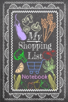 My Shopping List Notebook: Rustic Chalkboard Design with Checklist for Coupons