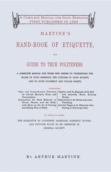 Paperback Martine's Hand-Book of Etiquette Book