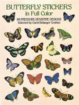 Paperback Butterfly Stickers in Full Color Book