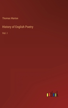 Hardcover History of English Poetry: Vol. I Book