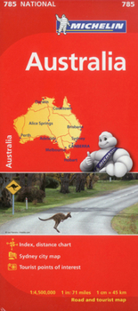 Map Michelin Australia Map 785 Book