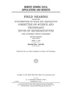 Paperback Remote sensing data: applications and benefits Book