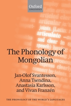 Paperback The Phonology of Mongolian Book