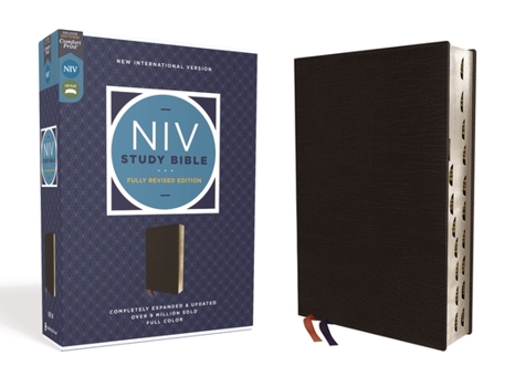 Bonded Leather NIV Study Bible, Fully Revised Edition, Bonded Leather, Black, Red Letter, Thumb Indexed, Comfort Print Book