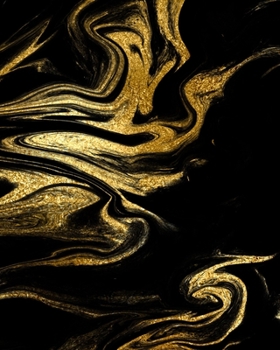 Paperback Black and Gold Marble Composition Notebook - Large Unruled Notebook - 8x10 Blank Notebook (Softcover Journal / Notebook / Sketchbook / Diary) Book