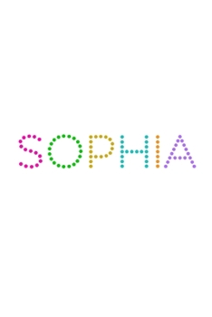 Paperback Sophia: A 6x9 Lined Journal (Sophia in cute and colorful dot text on white cover) Book