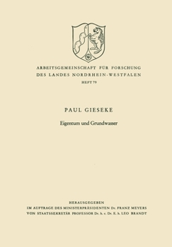 Paperback Eigentum und Grundwasser [German] Book