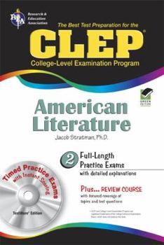 CLEP American Literature w/ TestWare CD - Book  of the REA CLEP Test Preps