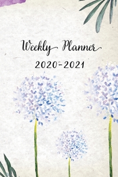 Paperback Weekly Planner 2020-2021: Pretty Pretty Floral Design Weekly and Monthly Planner - Perfect Gift for Girl Women Friends and Colleagues Book