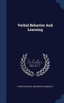 Hardcover Verbal Behavior And Learning Book