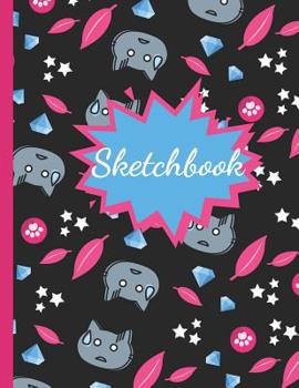 Paperback Sketchbook: Practice Sketching, Drawing, Writing and Creative Doodling (Cat Pattern Design) Book