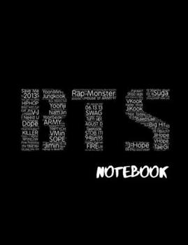 BTS Notebook: 150 Page College Ruled by 7.44" x 9.69 Notebook