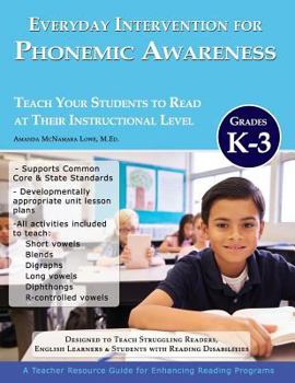 Paperback Everyday Intervention for Phonemic Awareness Book