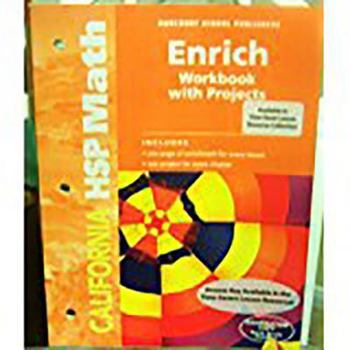 Paperback Harcourt School Publishers Math California: Enrichment Workbook W/Project Student Edition Grade 5 Book