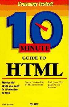 Paperback 10 Minute Guide to HTML Book