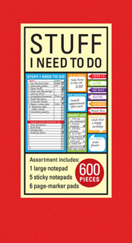 Hardcover Book of Sticky Notes: Stuff I Need to Do - Red Book