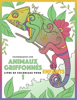Paperback Livre de coloriage pour enfants Animaux griffonnés 1 [French] Book