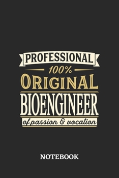 Professional Original Bioengineer Notebook of Passion and Vocation: 6x9 inches - 110 graph paper, quad ruled, squared, grid paper pages • Perfect Office Job Utility • Gift, Present Idea