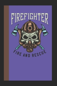 Firefigther Fire And Recue: 120 Seiten Dotgrid (Gepunktet) Papier.  Schreibheft Ideal Für Schule Und Beruf. (German Edition)