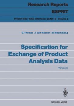 Paperback Specification for Exchange of Product Analysis Data: Version 3 Book