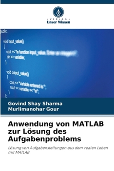 Paperback Anwendung von MATLAB zur Lösung des Aufgabenproblems [German] Book