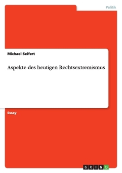 Paperback Aspekte des heutigen Rechtsextremismus [German] Book
