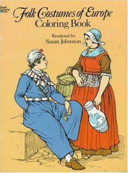 Paperback Folk Costumes of Europe-Coloring Book